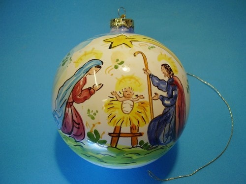 Ceramiche d-Arte di Albisola - Maiolica decorata con Presepe.